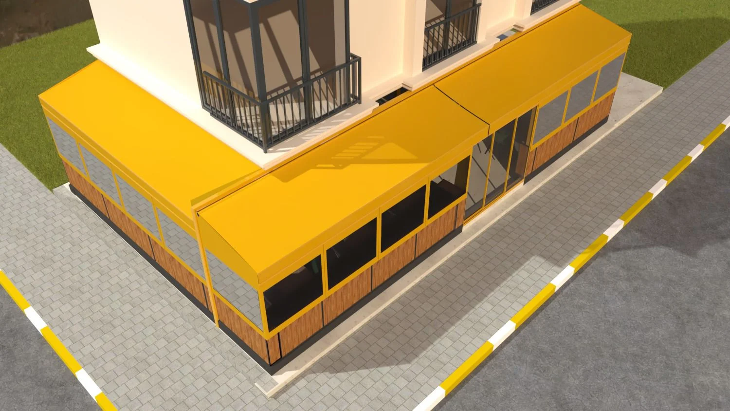 Kafe Girişi – Zip Perde Uygulaması – Darıca, Kocaeli